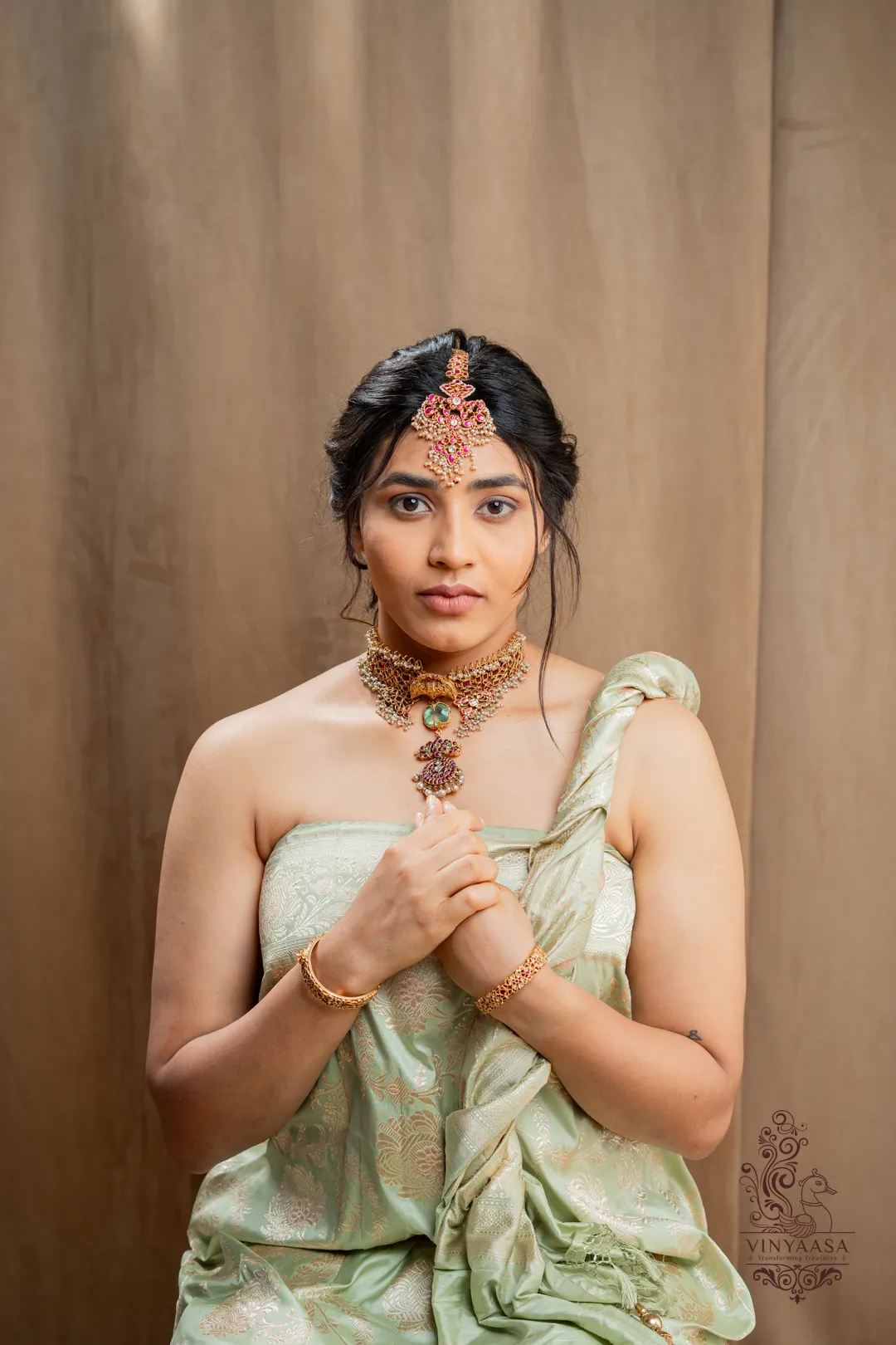 Kundan and pearl, kept as they were